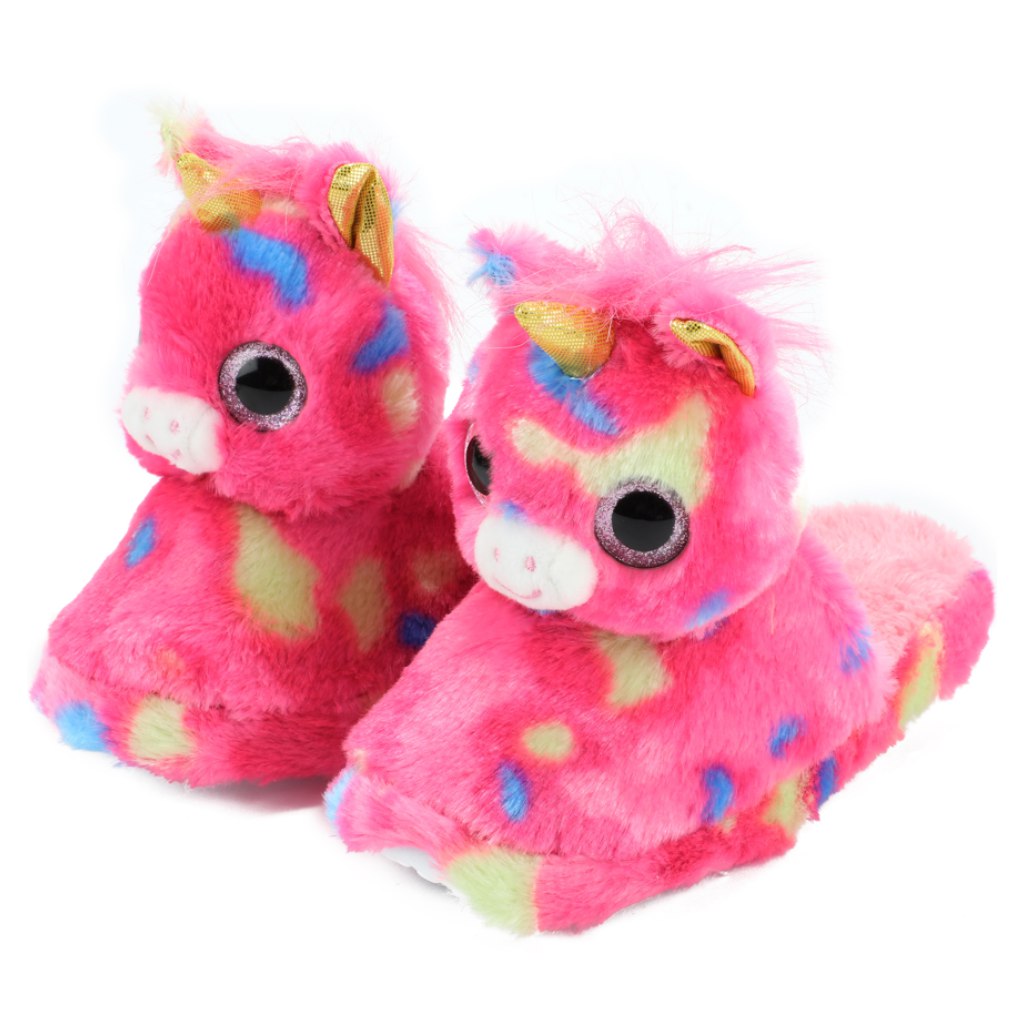 Plüsch-Einhorn-Hausschuhe Größe 25-27 kép 2