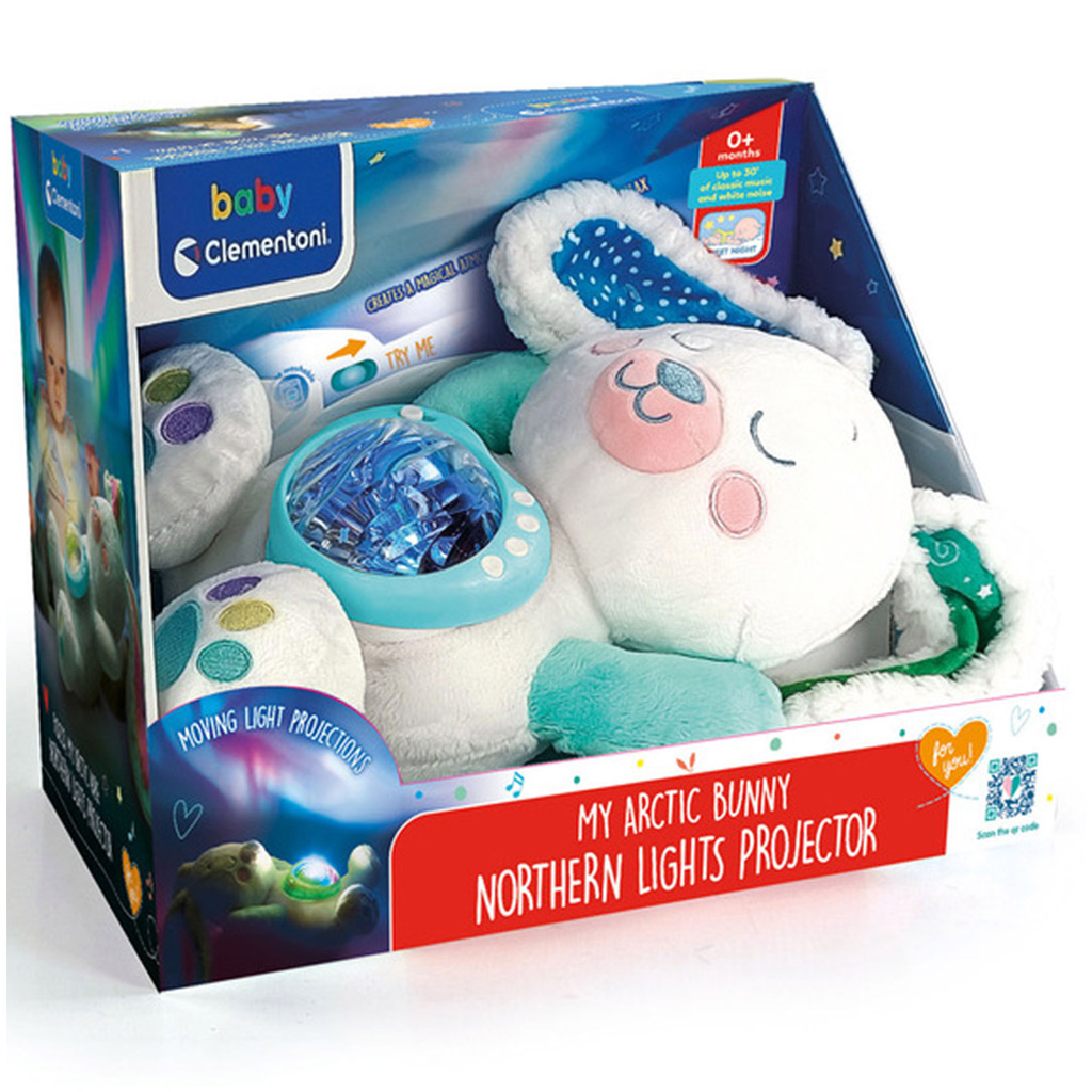 Plüsch-Häschen Nordlicht-Projektor – Clementoni Baby