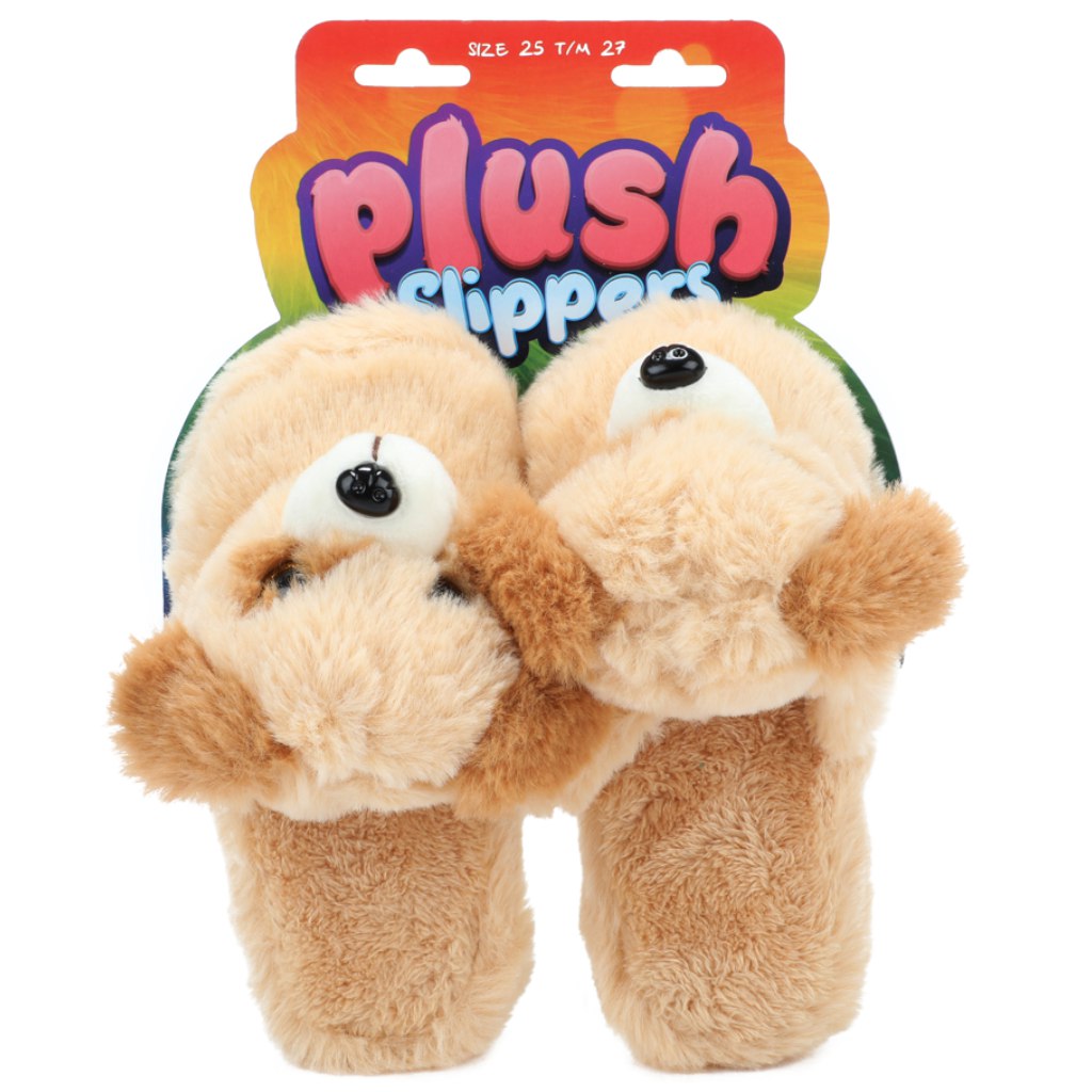 Plüsch-Hund-Hausschuhe Größe 25-27