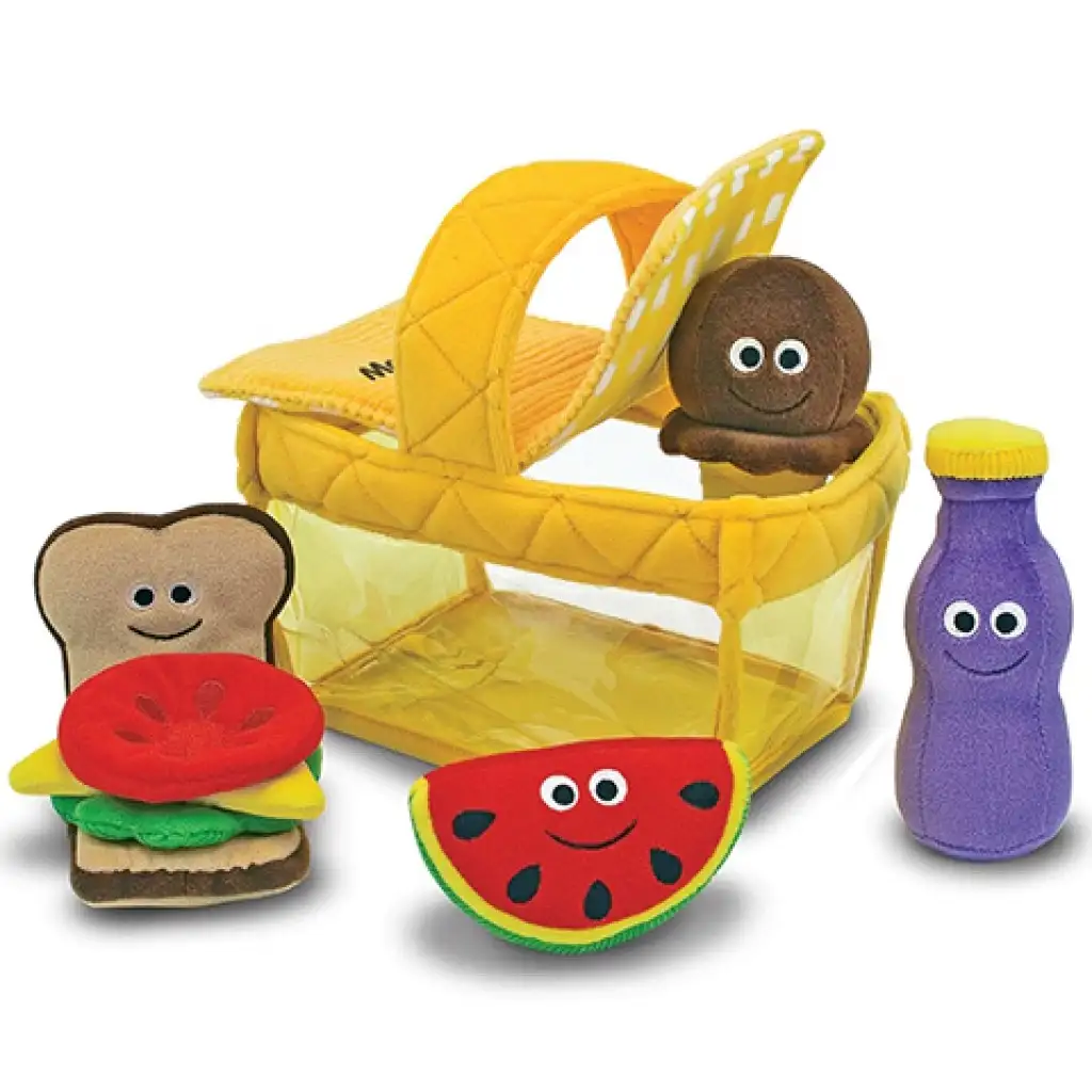 Plüsch-Picknickkorb 9-teiliges Set - Melissa & Doug kép 2