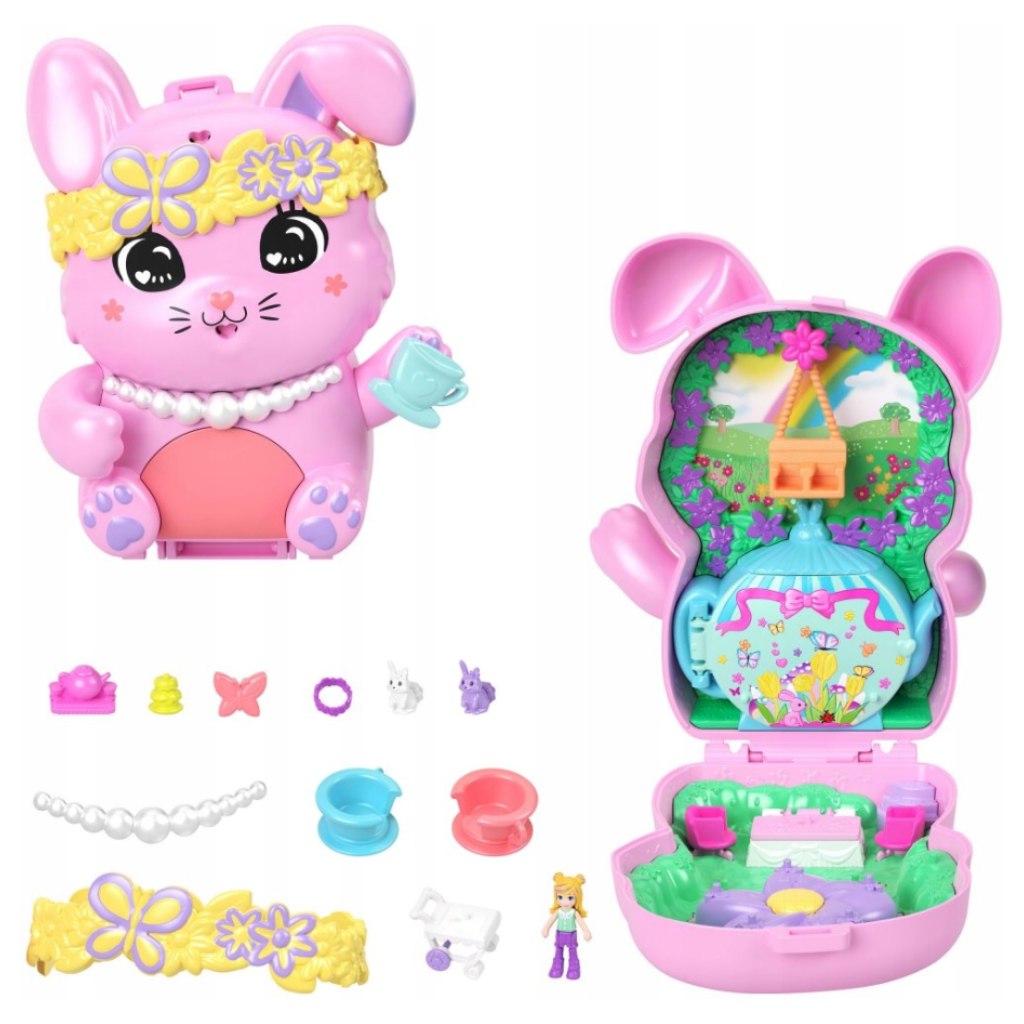 Polly Pocket: Mittleres Set mit Häschen - Mattel kép 2