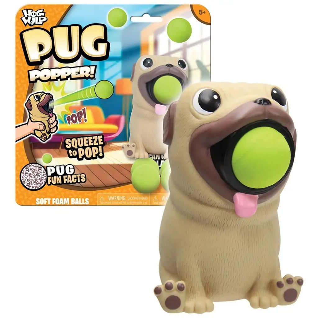 Popper Mops Hund mit Ballwerfer