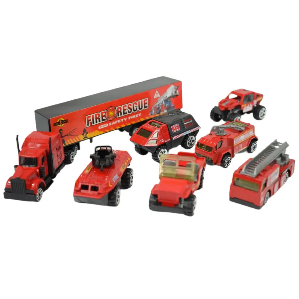 Power Driving: 7-teiliges Feuerwehr-Auto-Set kép 3