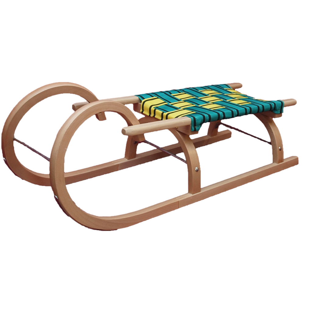 Premium klassischer Holzschlitten – 95 cm