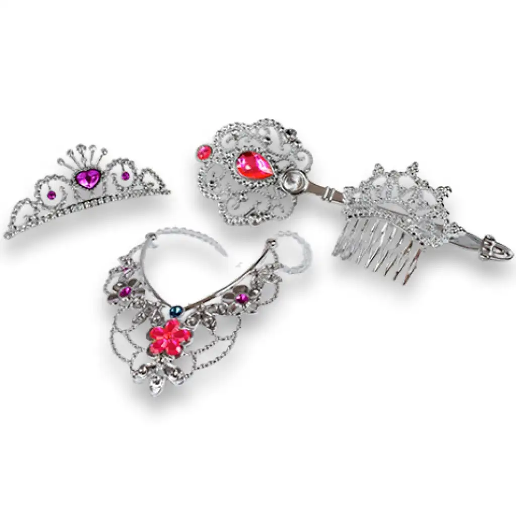 Prinzessinnen-Schönheitsset mit Tiara, Halskette und Zauberstab kép 7