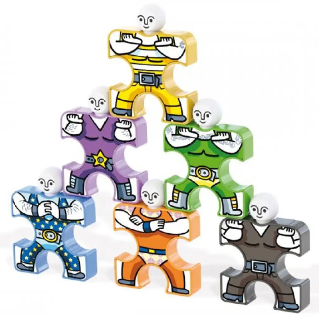 Quercetti: Akrobaten Geschicklichkeitsspiel Bausatz 16-teilig kép 3