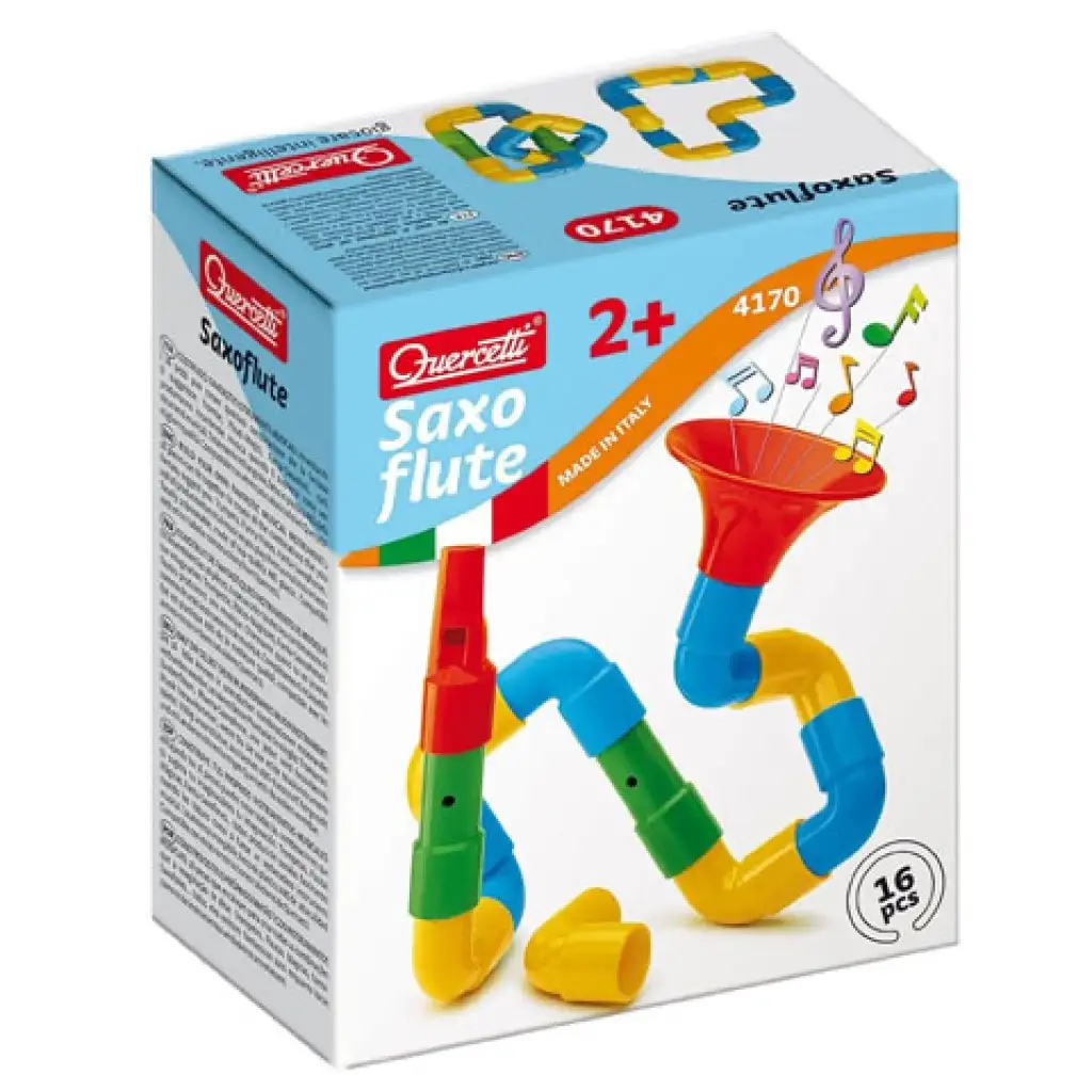 Quercetti: Baubares Saxophon-Set, 16-teilig
