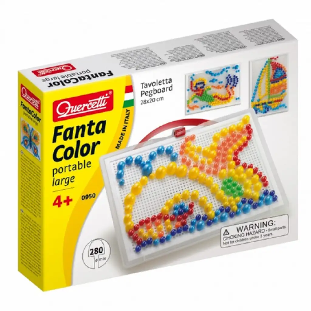 Quercetti: Bunte Steckmosaik-Set Wal 280 Stück