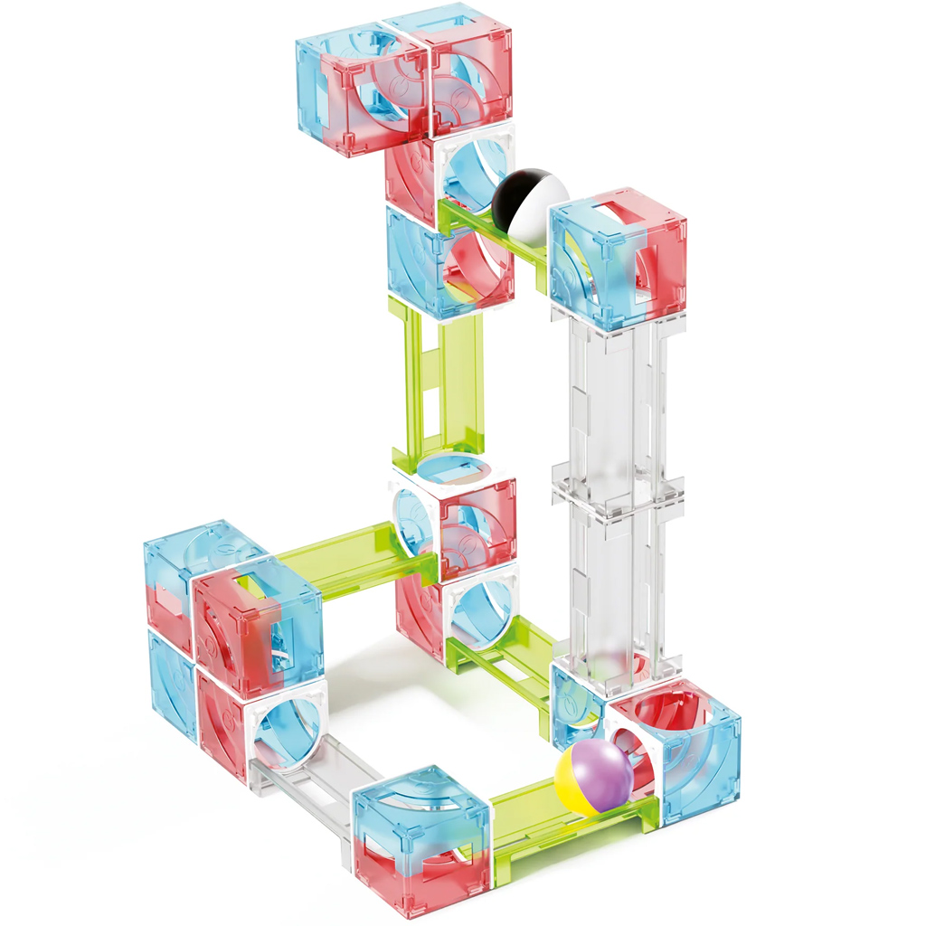 Quercetti: Cuboga 70-teiliges Kugelbahn-Bauset kép 2