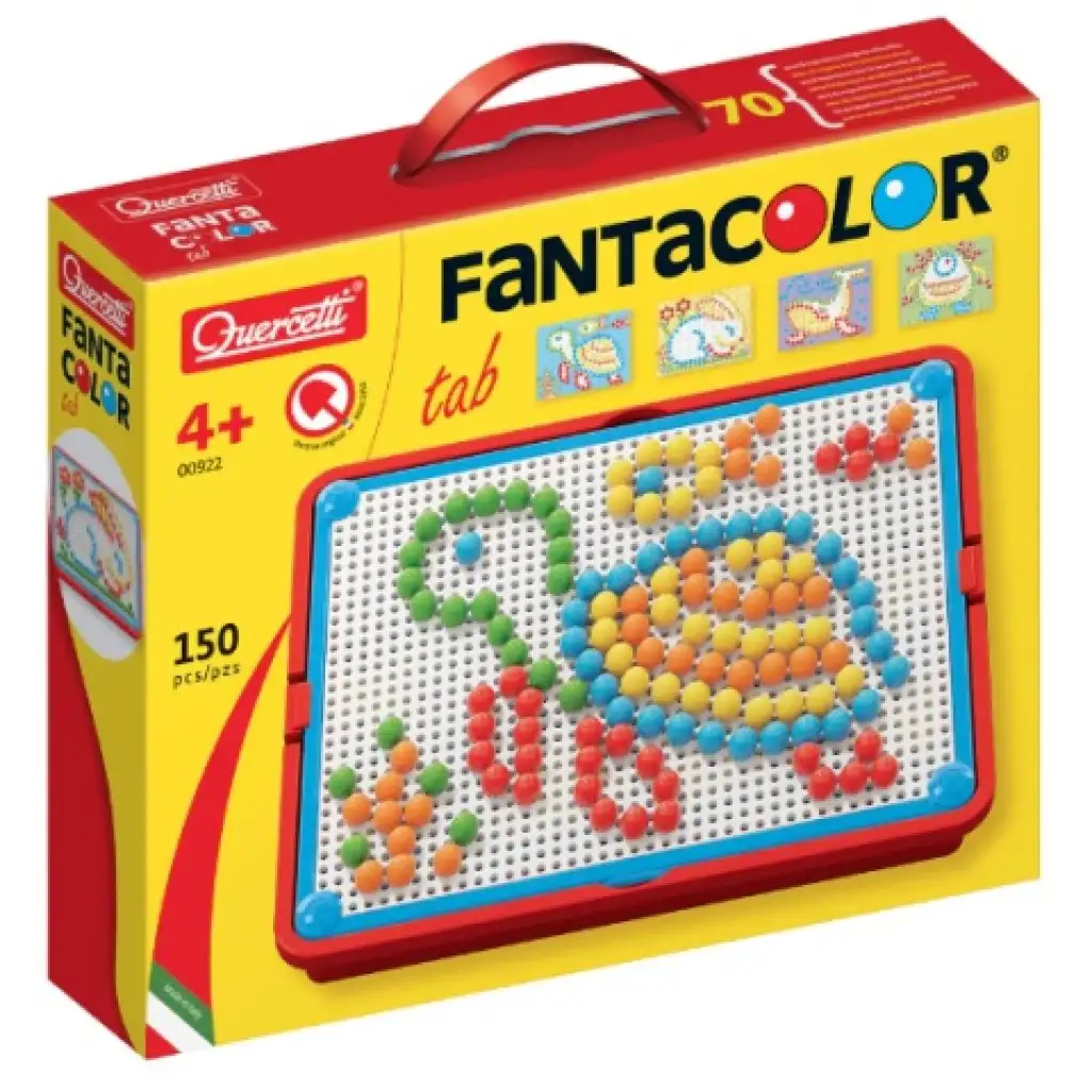 Quercetti: Fanta Color Bunte Steckmosaik-Set 150-teilig
