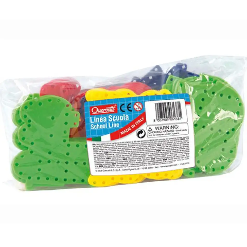 Quercetti: Filo größere Formen Schnürspiel 48-teilig