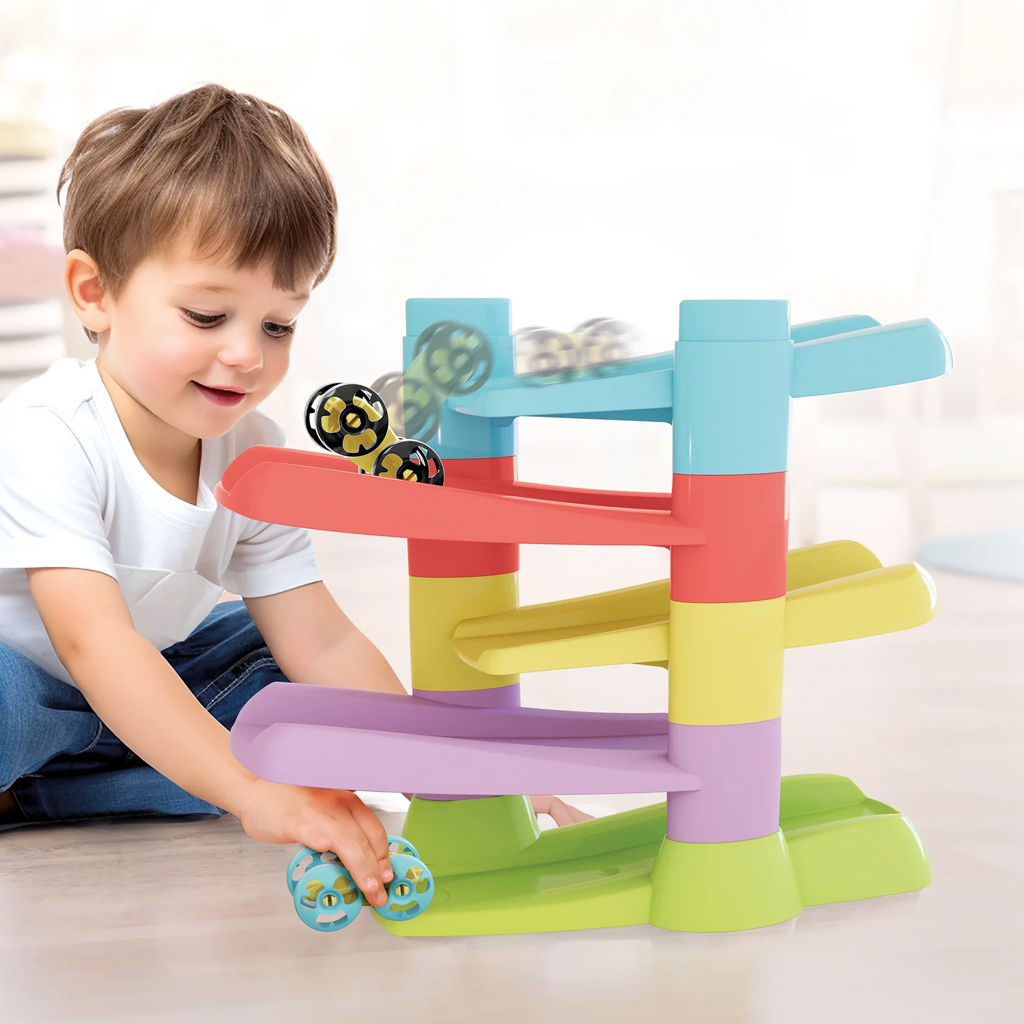 Quercetti: Flip Car Eco Spiral-Turm Autorennbahn-Set kép 3