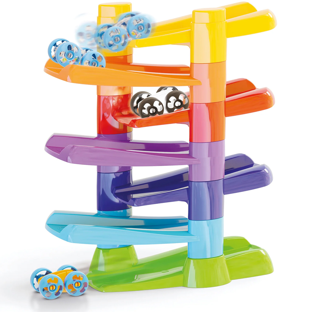 Quercetti: Flip Car Spiral-Turm Autorennbahn-Set kép 3