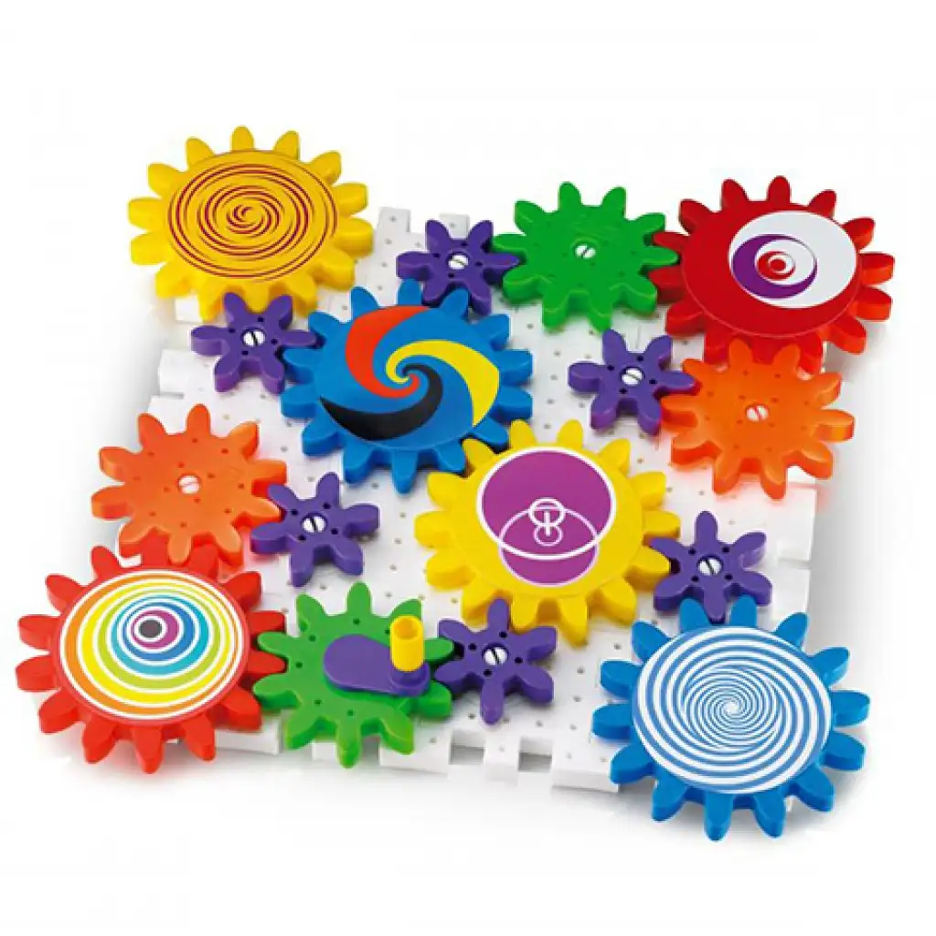Quercetti: Georello Kaleido Zahnrad-Baukasten 110-teiliges Set kép 2