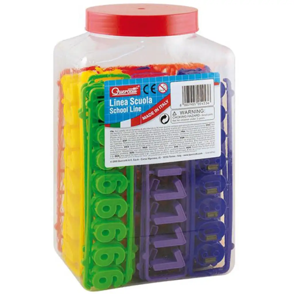 Quercetti: Magnetische Zahlen 288-teiliges Set