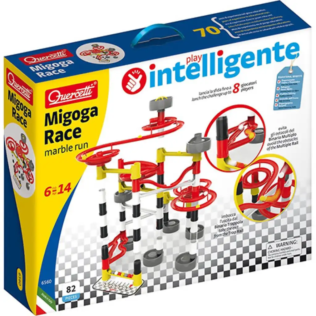 Quercetti: Migoga Race Murmelbahn-Set 82-teilig