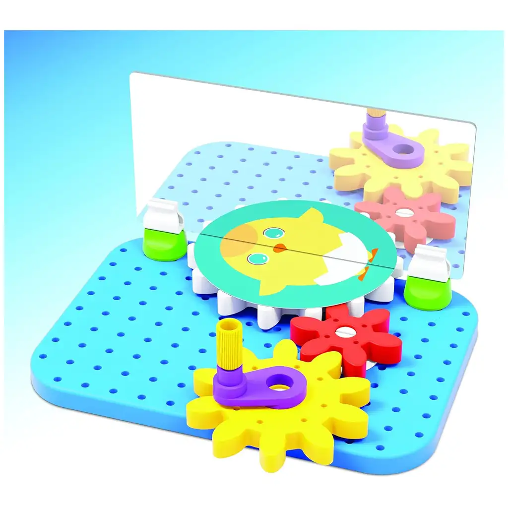 Quercetti: Mirrorello Spiegel-Fähigkeitenentwickler mit Zahnrädern kép 3