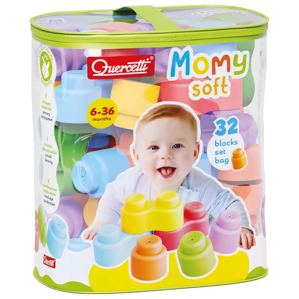 Quercetti: Momy Soft 32-tlg. weiches Baustein-Set