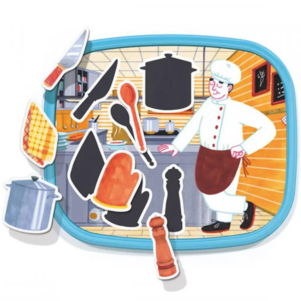 Quercetti: Montessori-Aktivitäten magnetisches Puzzle 3er-Set