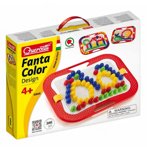 Quercetti Pinguin-Steckspiel-Set, 100 Stück