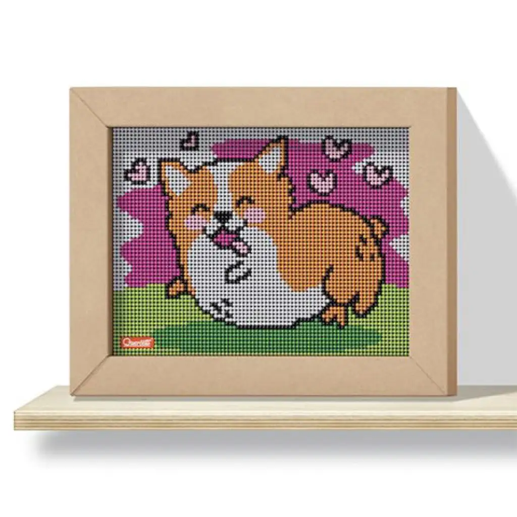 Quercetti: Pixel Art 4 Kawaii Corgi Mosaik kép 2