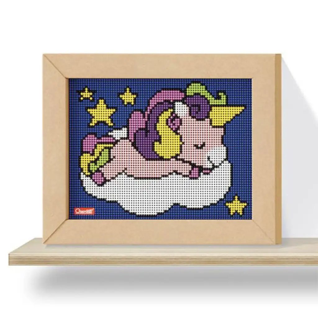 Quercetti: Pixel Art 4 Kawaii Einhorn Steckspiel kép 2