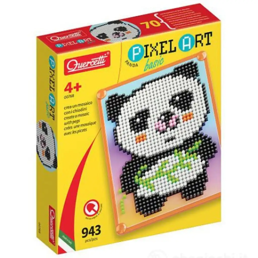 Quercetti: Pixel Art Panda Mosaik