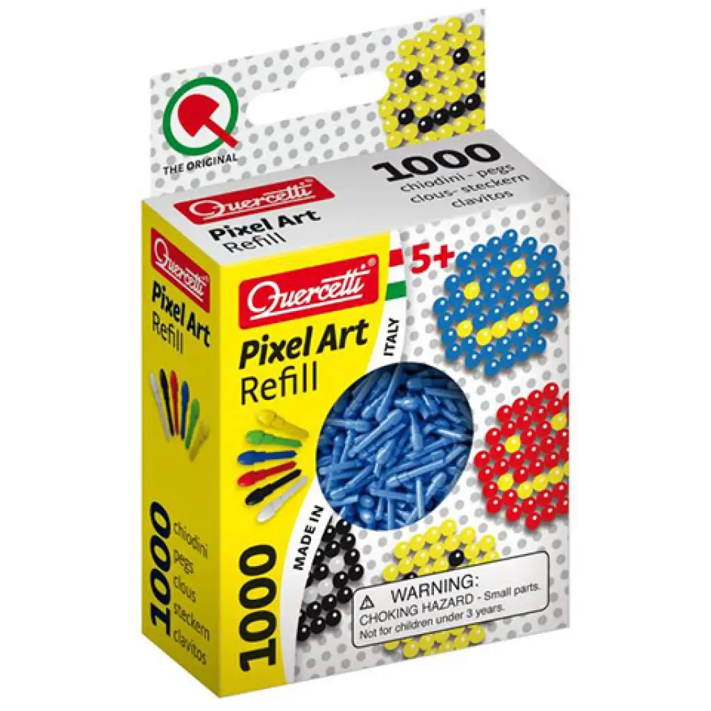 Quercetti: Pixel Art blaue 4mm-Nachfüllpünktchen, 1000 Stück