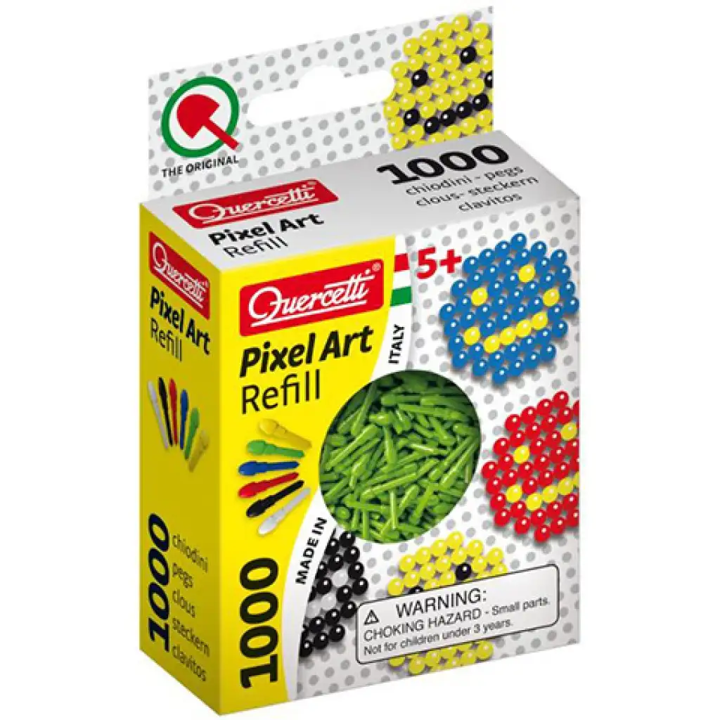 Quercetti: Pixel Art grüne 4mm-Nachfüllpünktchen 1000 Stück