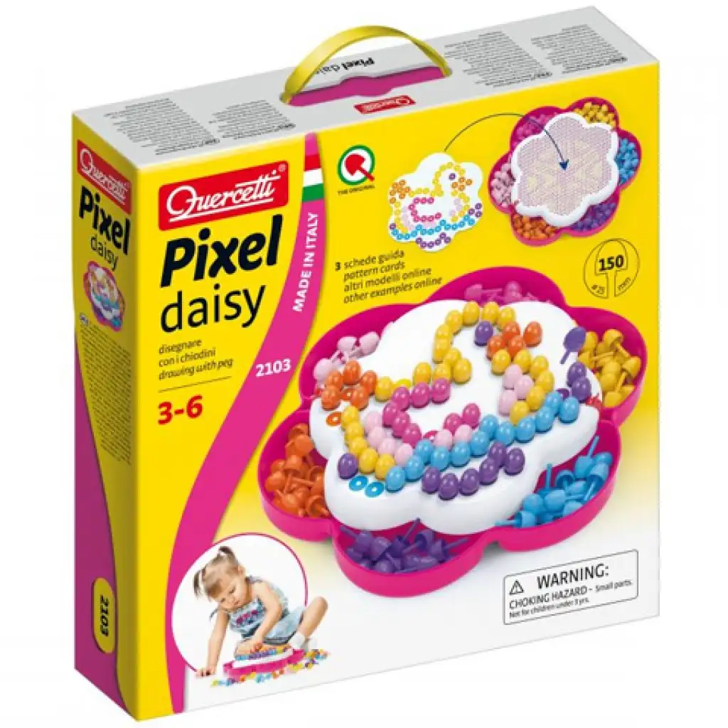 Quercetti: Pixel Daisy Steckspiel 150-teilig