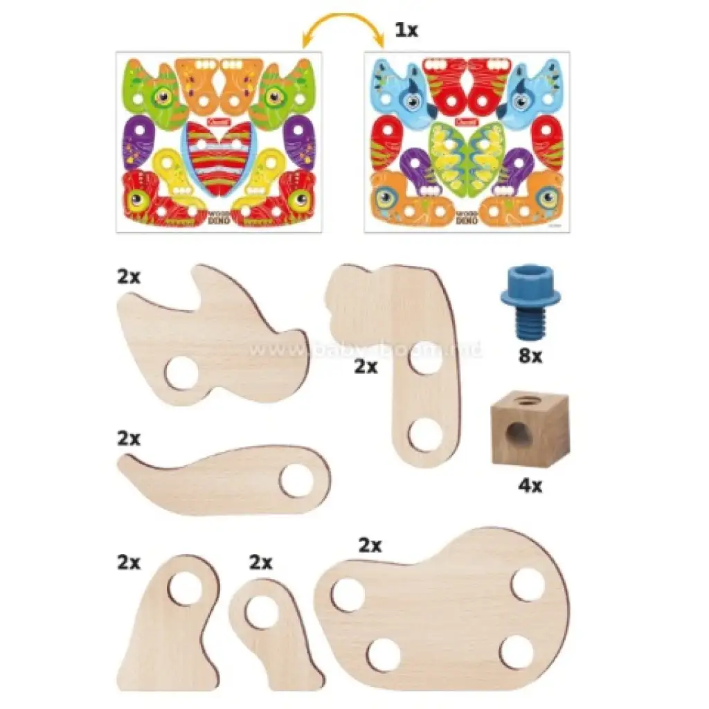 Quercetti: Play Bio zusammenbaubarer Dinosaurier 24-teilig kép 2