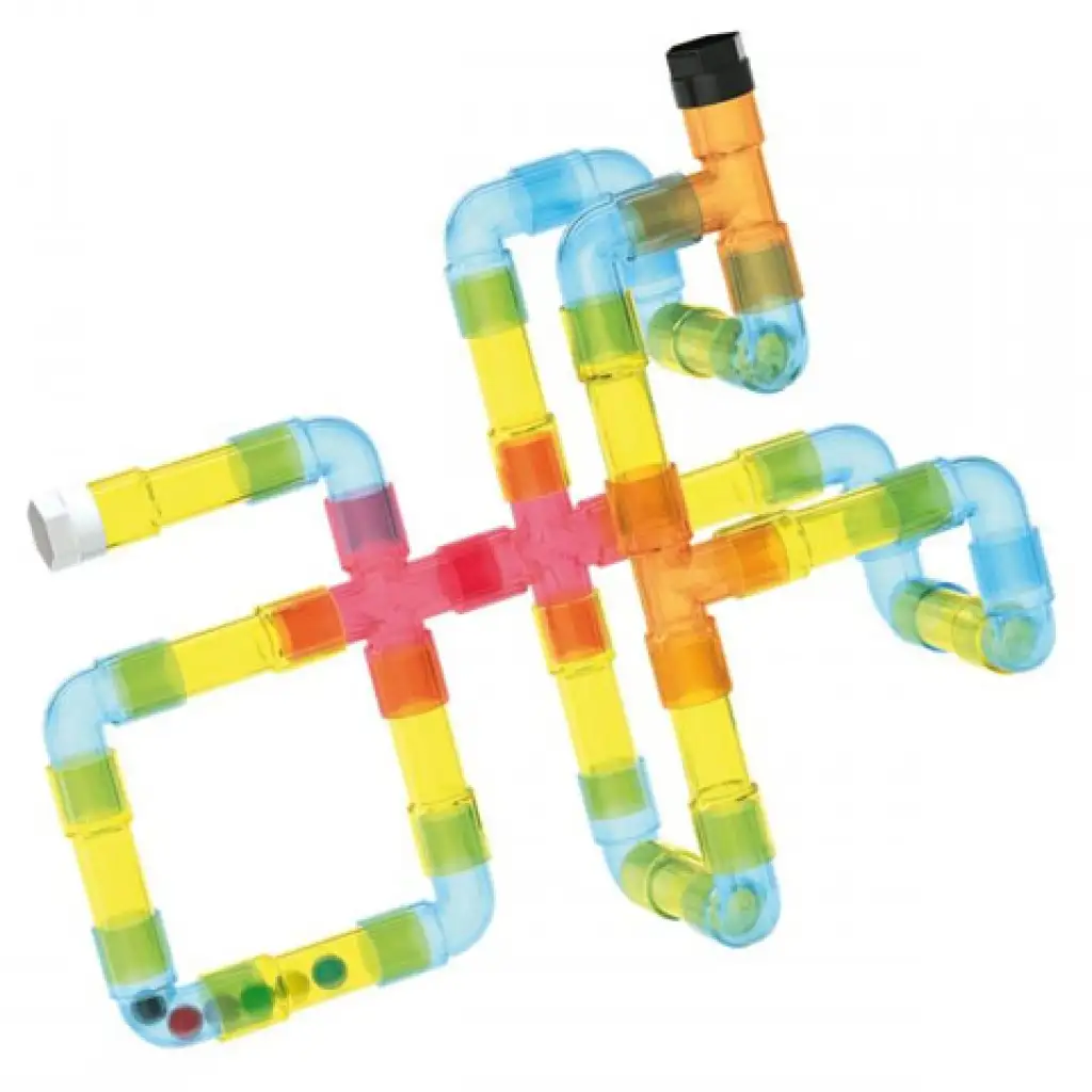 Quercetti: Rohrlabyrinth Bausatz 44-teiliges Set kép 4
