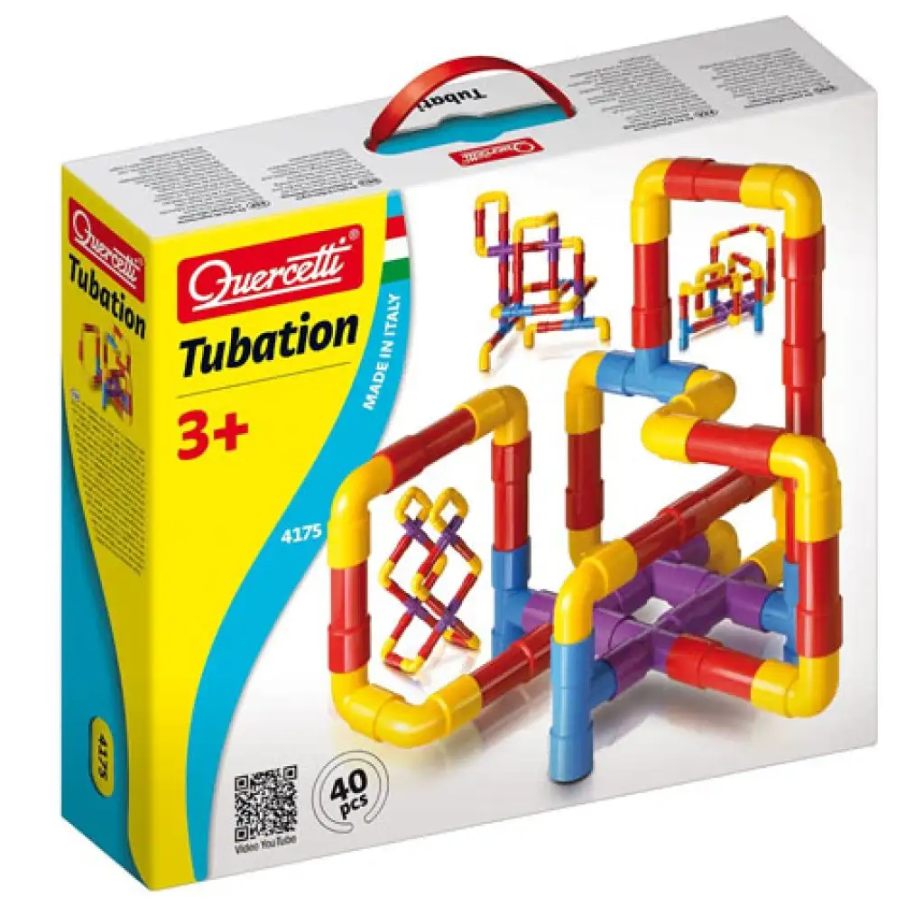 Quercetti: Tubation Rohrbausatz Spielset 40-teilig