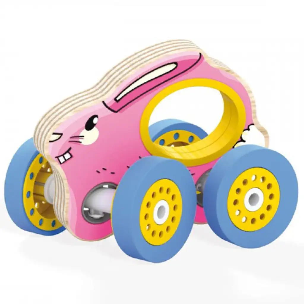 Quercetti: Woody rollender Holz-Hase kép 2