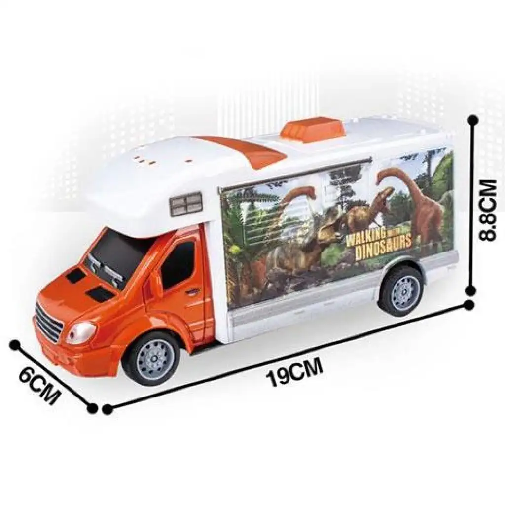 RC-Fernbedienung Walking with Dinosaur Wohnmobil mit Licht 27MHz 1/32 Maßstab 25cm kép 3