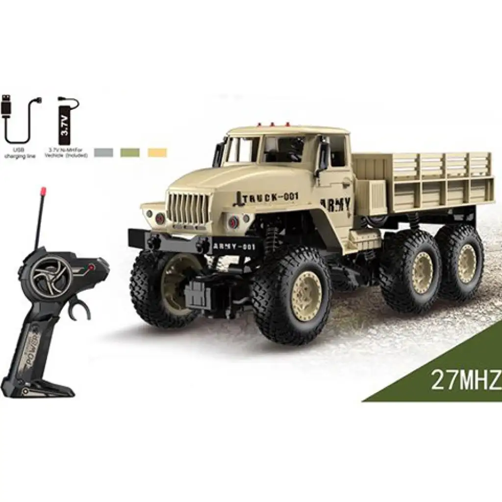 RC ferngesteuerter 27MHz Militär-LKW im Maßstab 1/18