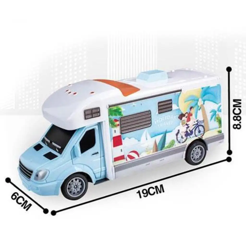RC ferngesteuertes Holiday Travel Wohnmobil mit Licht 27MHz 1/32 Maßstab 20cm kép 2