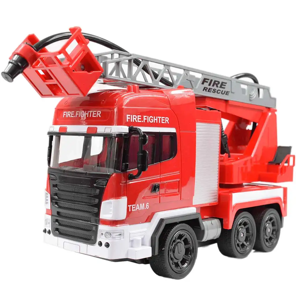 RC ferngesteuertes Hubarbeitsbühnen-Feuerwehrauto mit Wasserkanone 1/24 Maßstab 27 MHz 30cm kép 6