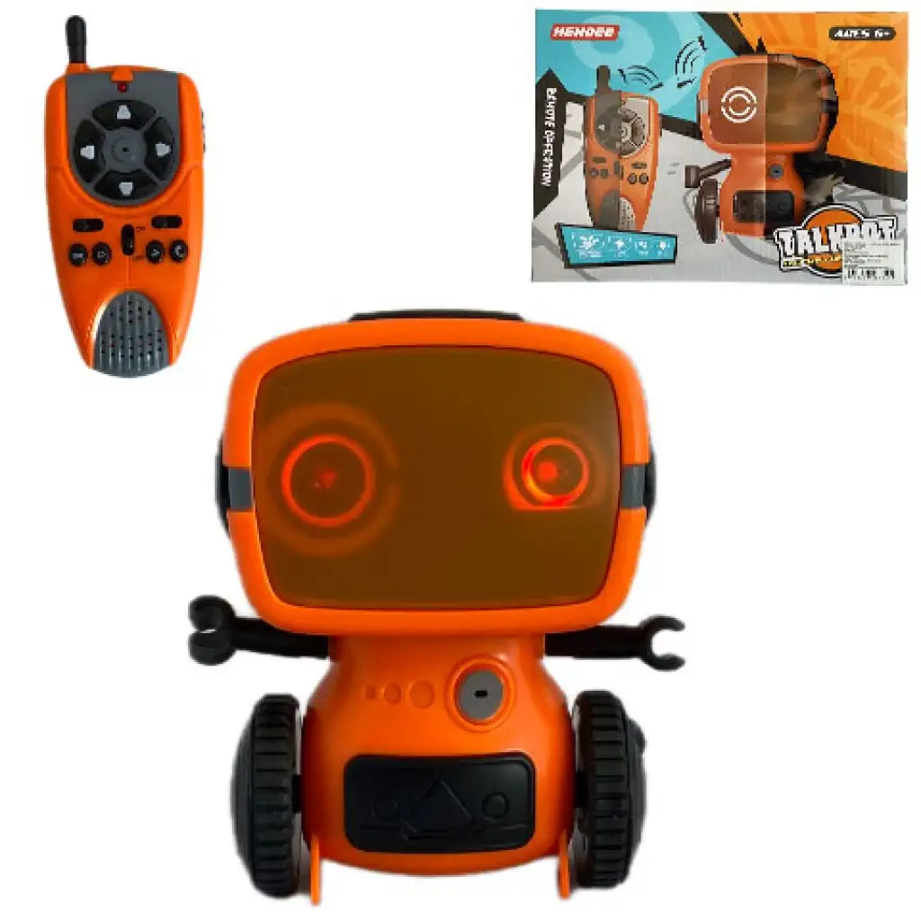 RC interaktiver TalkBot-Roboter mit Walkie-Talkie-Modus in orange Farbe 2,4GHz