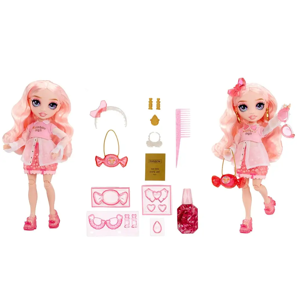 Rainbow Crystal Bella Puppe mit DIY-Zubehör kép 2