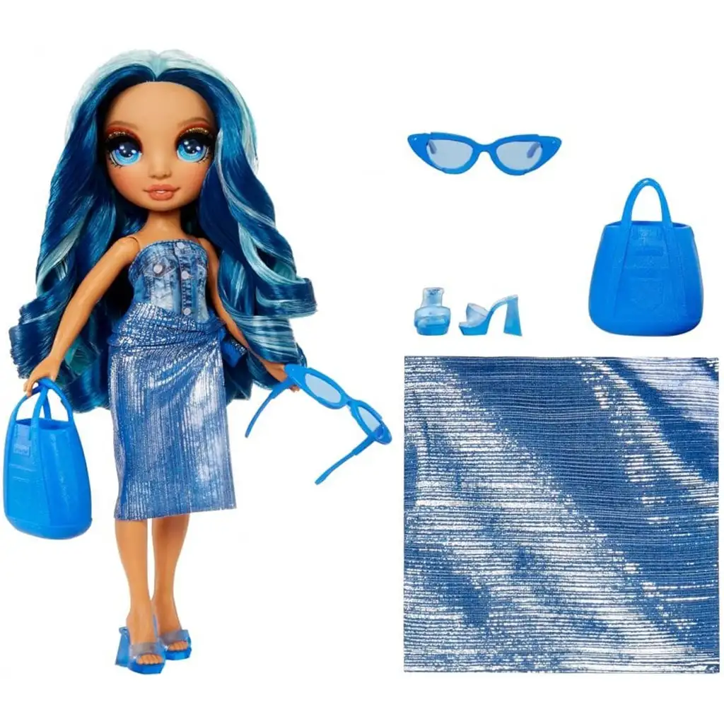Rainbow High: Modische Strandpuppe Skyler mit Bade-Outfit zum Anziehen kép 3