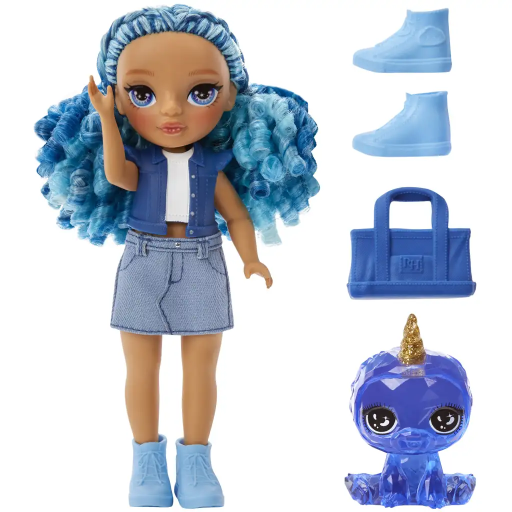 Rainbow High: Sapphire kleine Schwester Puppe mit Zubehör kép 3
