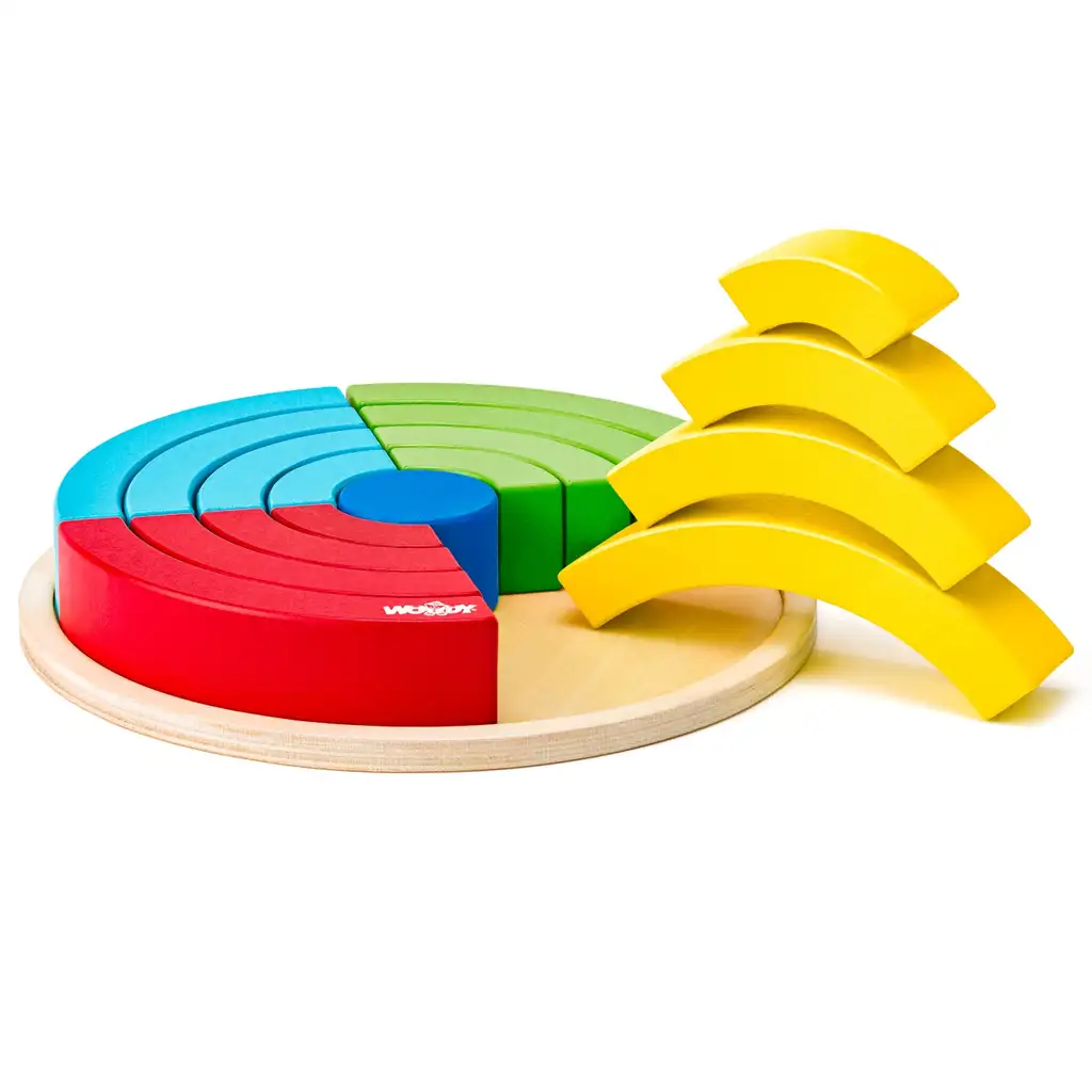 Regenbogen Balancierspiel aus Holz - Woodyland