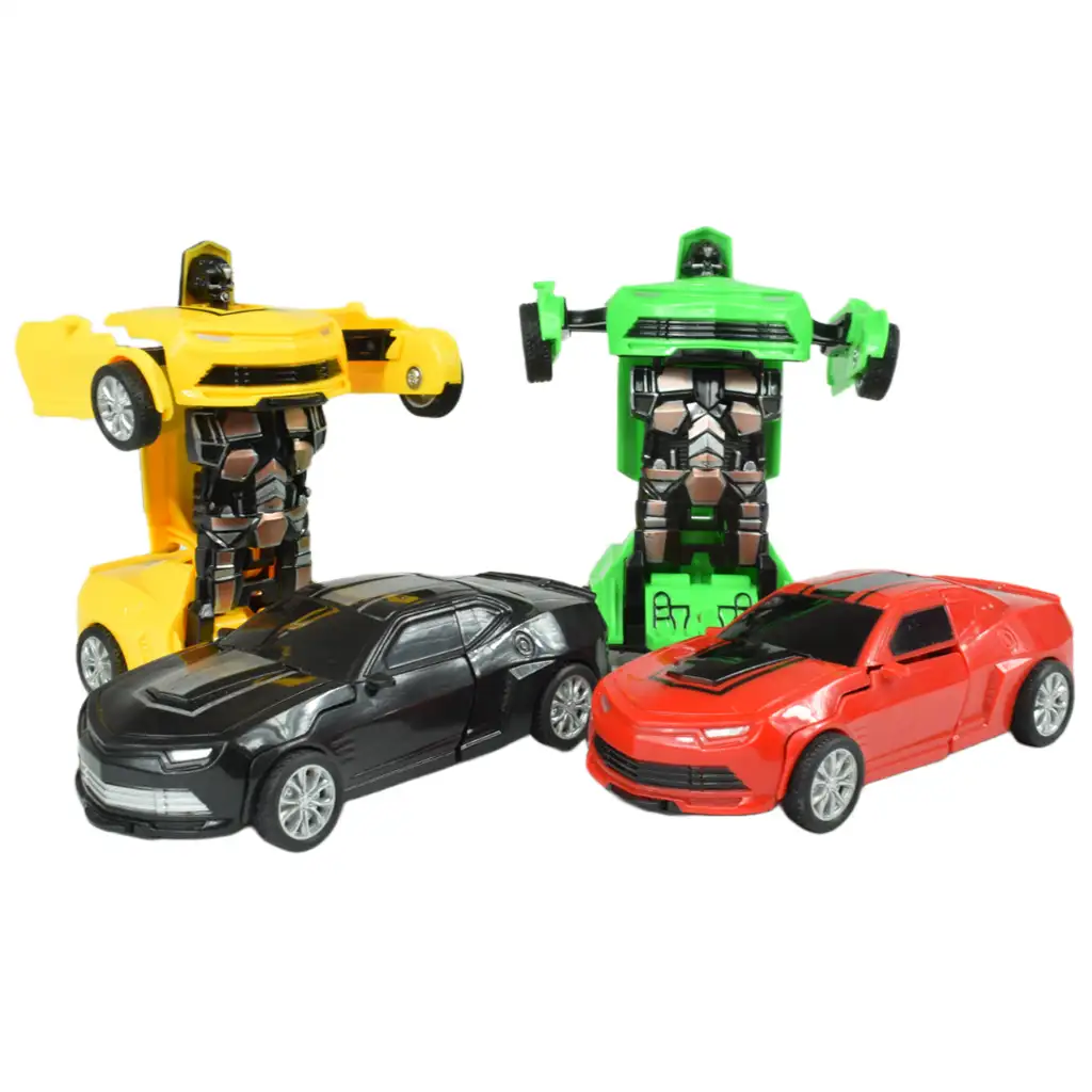 Rennwagen: Schwungrad-Sportwagen, der sich in einen Roboter verwandelt, in verschiedenen Ausführungen, 13 cm