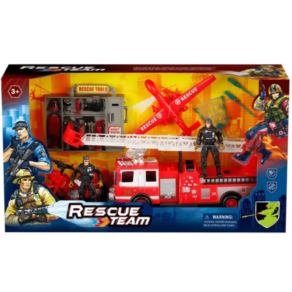 Rescue Team Feuerwehr-Spielset mit Figuren