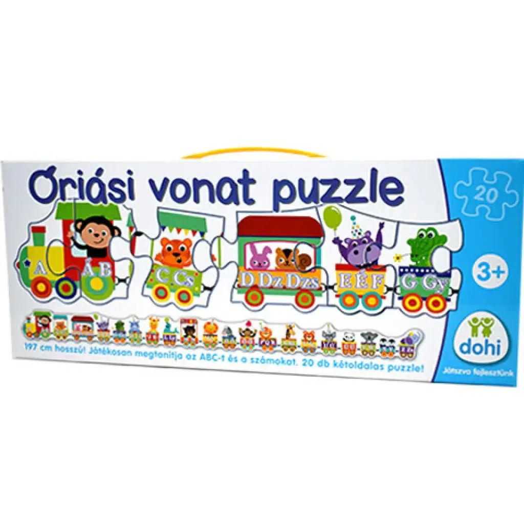 Riesiges Zugpuzzle mit Buchstaben und Zahlen - D-Toys