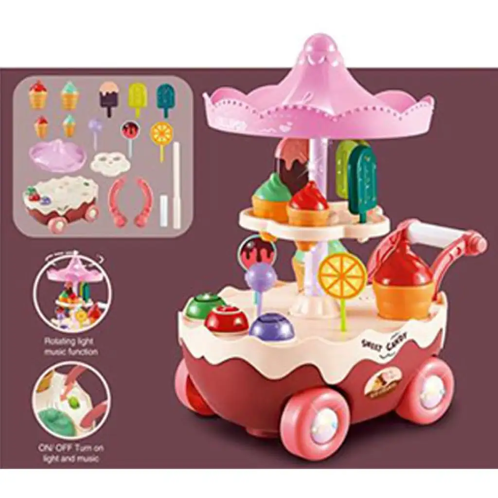 Rollender Eiscreme-Bar-Spielset mit Licht und Ton kép 2