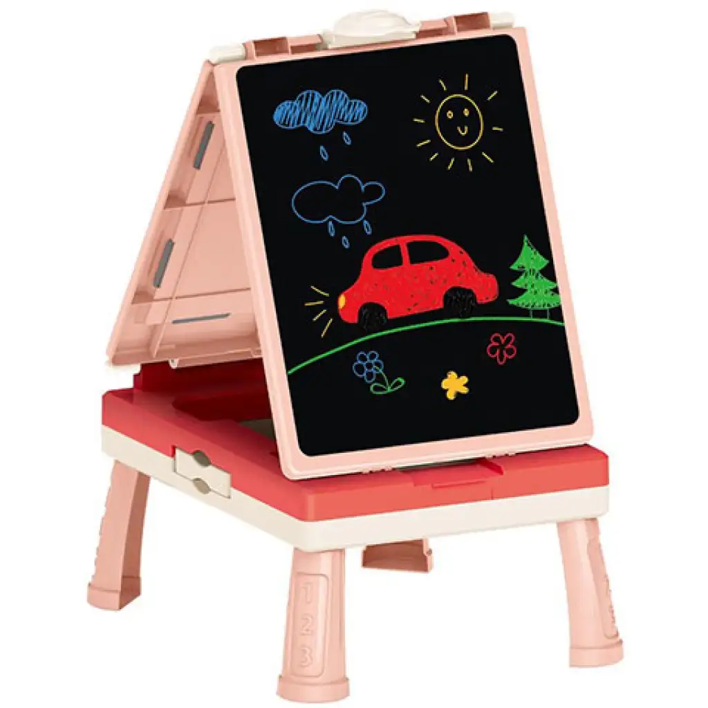 Rosa doppelseitiges Zeichentafel-Set, 31-teilig kép 2