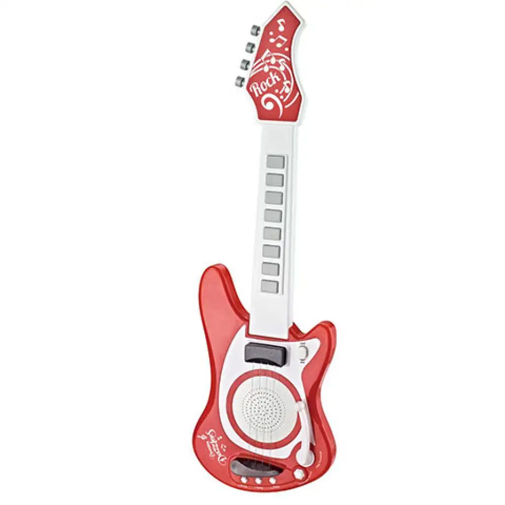Rote Spielzeug-E-Gitarre, 66 cm kép 3