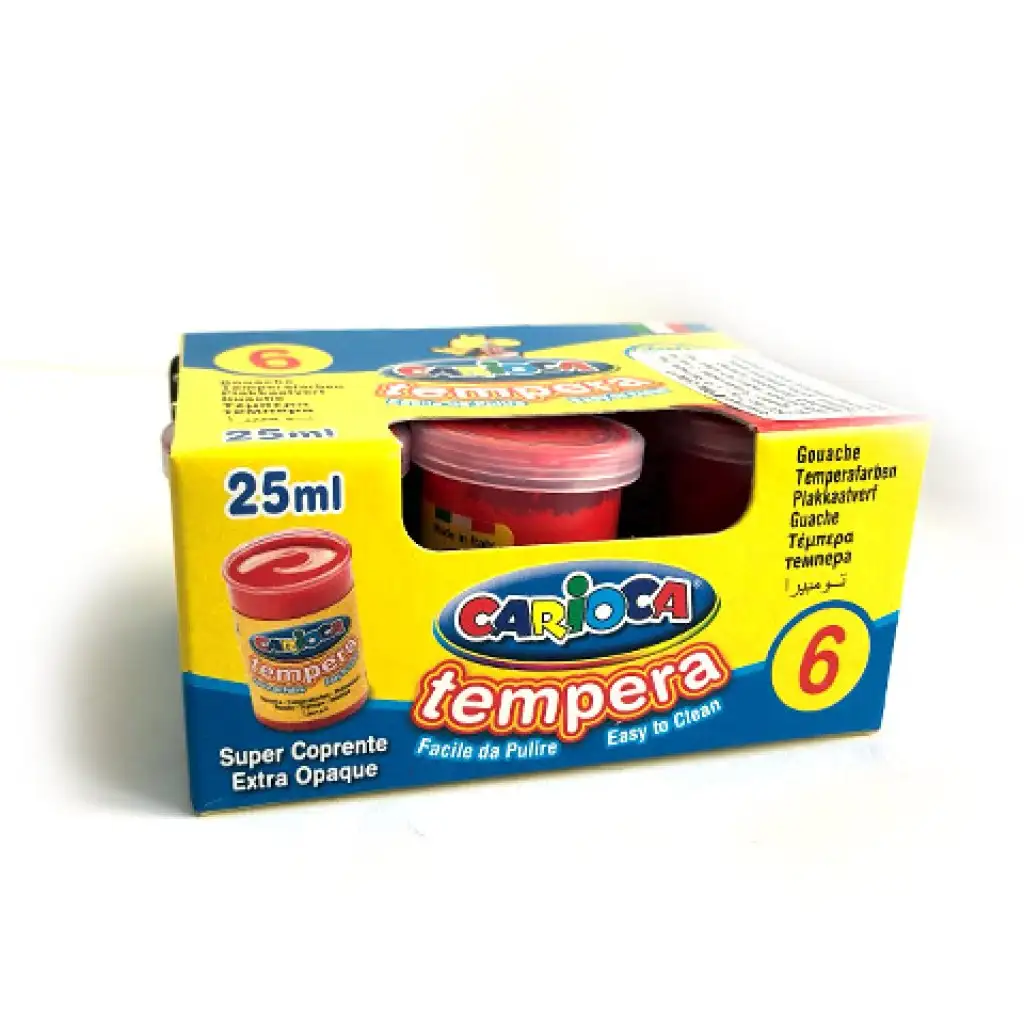 Rote Temperafarbe im Tiegel 6x35 g - Carioca kép 2